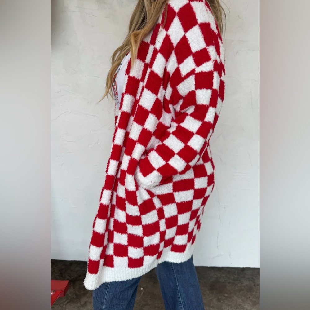 BLAKELEY Cloud Checkered Cardigan Plus